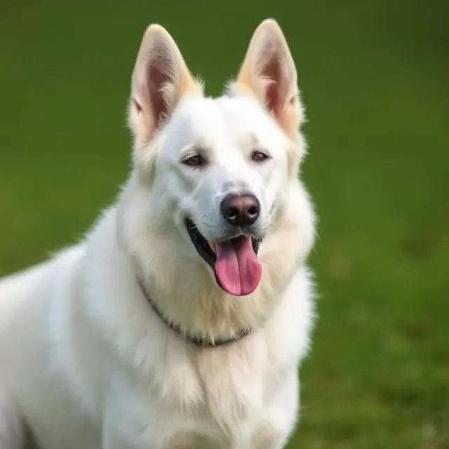 White German Shepherd dog