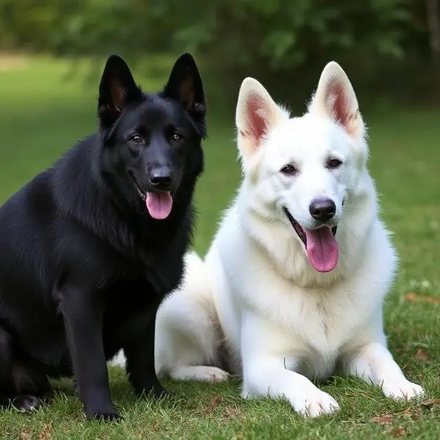 White German Shepherd vs Black German Shepherd